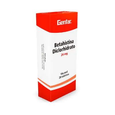 Betahistina diclorhidrato Genfar tabletas 24 mg, caja x 20 unidades