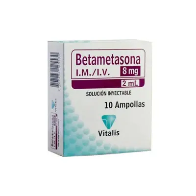 Betametasona Vitalis Solución Inyectable 8 mg/2 ml, caja x 10
