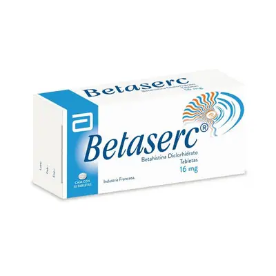 Betaserc tabletas 16 mg caja x 30 unidades
