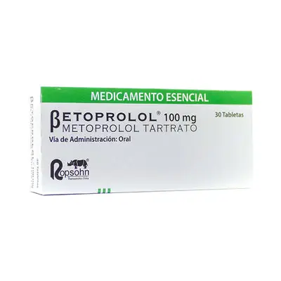 Betoprolol tabletas 100 mg caja x 30 unidades