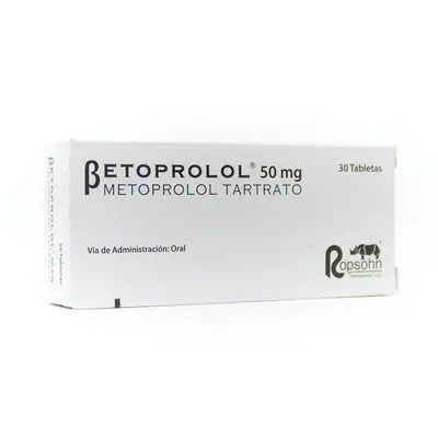 Betoprolol tabletas 50 mg caja x 30 unidades
