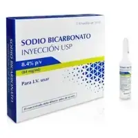 Bicarbonato de sodio 8.4 % (1 mEq/ml) solución inyectable ampolla 10 ml
