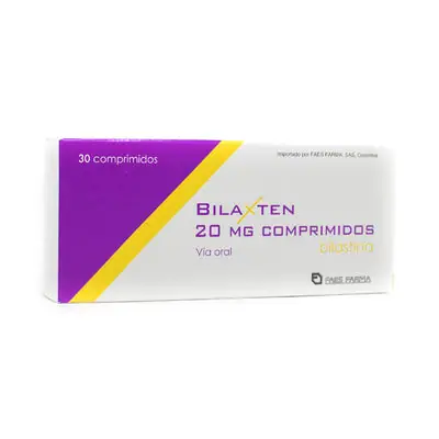 Bilaxten 20 mg comprimidos x 30 unidades