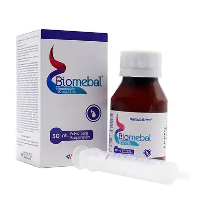Biomebal suspensión 100 mg/5 ml frasco x 30 ml – Coaspharma