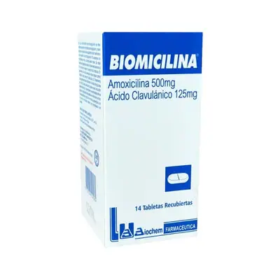 Biomicilina 500 mg/125 mg tabletas x 14 unidades