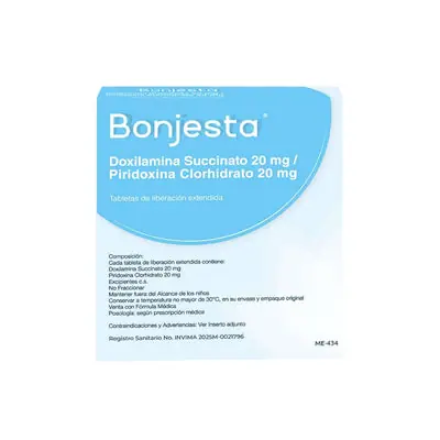 Bonjesta tabletas 20 mg/20 mg, caja x 20 unidades