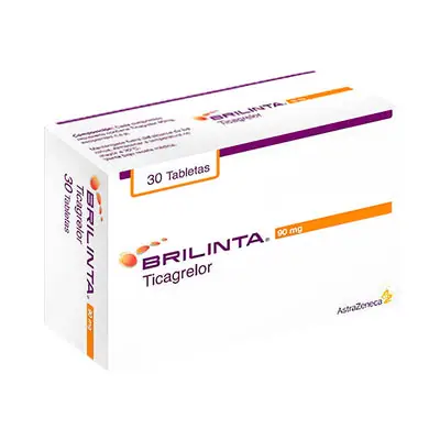 Brilinta 90 mg comprimidos, caja con 30 comprimidos