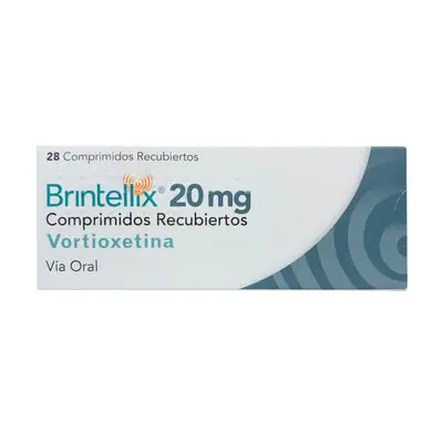 Brintellix tabletas cubiertas 20 mg, caja x 28 tabletas cubiertas