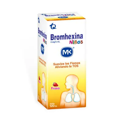 Bromhexina pediátrico MK jarabe 4 mg, frasco x 120 ml