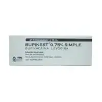 Bupinest 0.75 % pesado x 24 ampoulepack de 4 ml (bupivacaína levógira)
