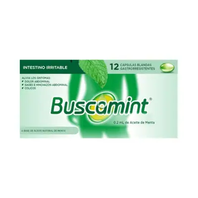 Buscamint cápsulas blandas, caja x 12 unidades