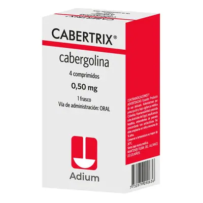 Cabertrix 0,50 mg comprimidos, caja x 4 unidades