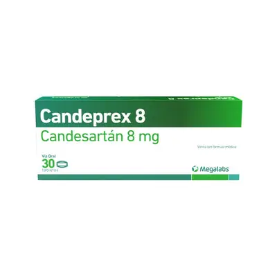 Candeprex tabletas 8 mg, caja x 30 unidades