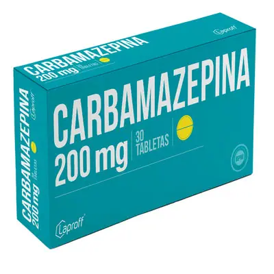 Carbamazepina 200 mg, caja x 30 tabletas