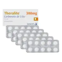 Carbonato de litio 300 mg tabletas, frasco x 100 tabletas