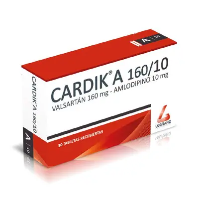 Cardik a tabletas 160 mg/10 mg caja x 30 unidades