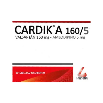 Cardik a tabletas 160 mg/5 mg caja x 30 unidades