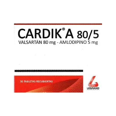 Cardik a tabletas 80/5 mg caja x 30 unidades