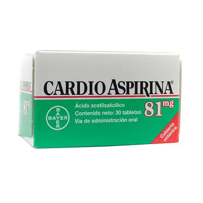 Cardioaspirina 81 mg tabletas, caja x 30 unidades