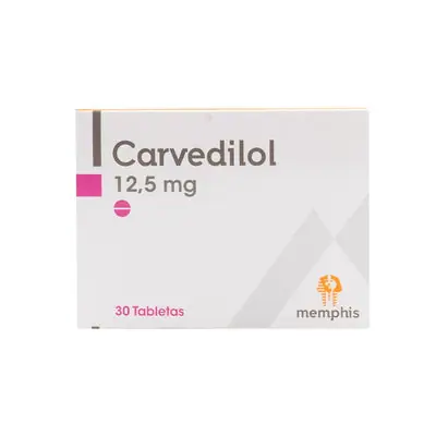 Carvedilol 12.5 mg Memphis tabletas caja x 30 unidades