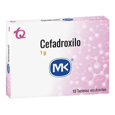 Cefadroxilo Mk tabletas recubiertas 1 g caja x 12 unidades