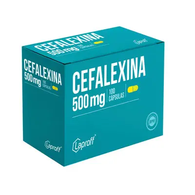 Cefalexina 500 mg, caja x 100 cápsulas (Laproff)