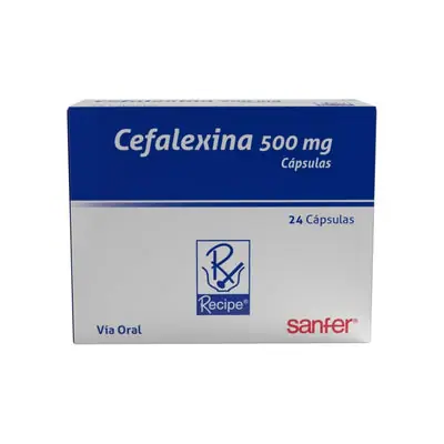 Cefalexina 500 mg, caja x 24 cápsulas (Recipe)
