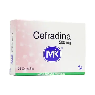 Cefradina 500 mg, caja x 24 cápsulas (Recipe)
