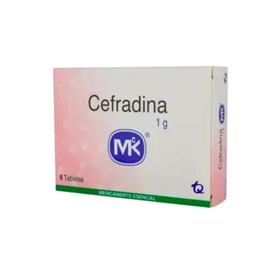 Cefradina Mk tabletas 1 g caja x 6 unidades