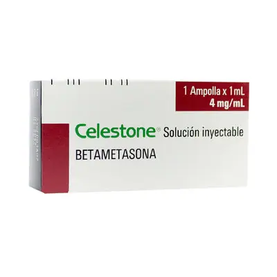 Celestone 4 mg ampolla inyectable, caja con 1 ampolla de 1 ml