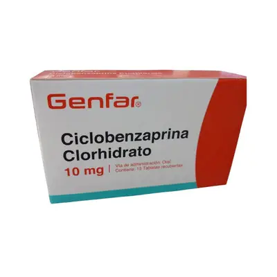 Ciclobenzaprina Genfar tabletas 10 mg, caja x 15 unidades