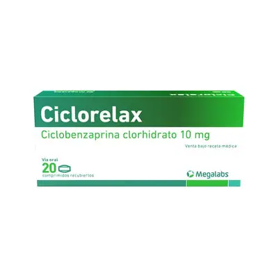 Ciclorelax comprimidos 10 mg, caja x 20 unidades