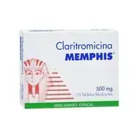 Claritromicina 500 mg, caja x 50 tabletas