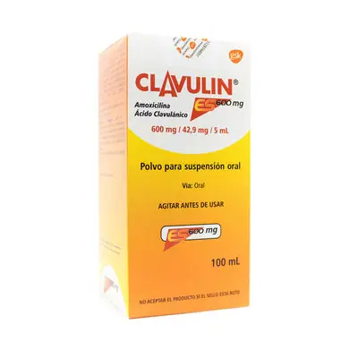 Clavulin ES polvo para reconstituir 600 mg, frasco 100 ml