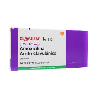 Clavulin tabletas 1 g, caja x 14 unidades