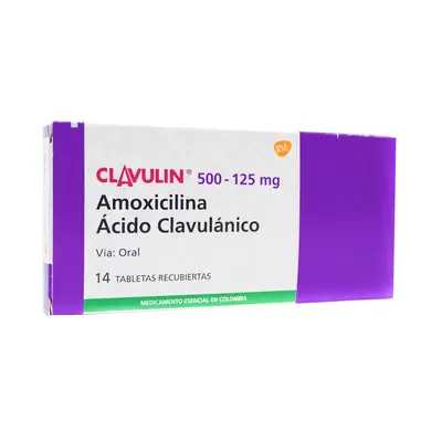 Clavulin tabletas 500 mg/125 mg, caja x 14 unidades