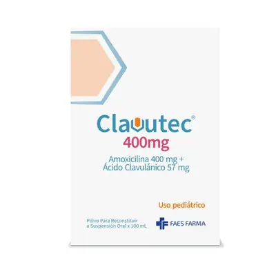 Clavutec 400 mg + 57 mg/5 ml frasco 100 ml
