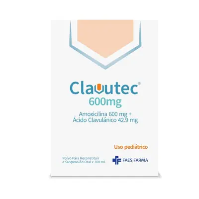 Clavutec 600 mg / 42,9 mg/5 ml frasco 100 ml