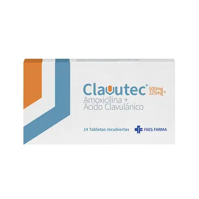 Clavutec 500 mg/125 mg tabletas x 14 unidades