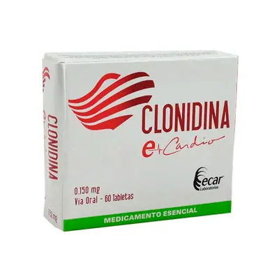 Clonidina Ecar 0.150 mg tabletas, caja x 60 unidades