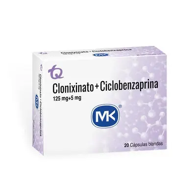 Clonixinato + ciclobenzaprina Mk cápsulas blandas