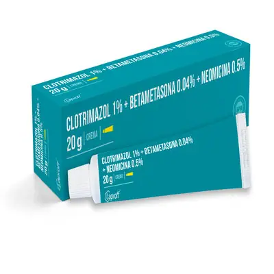 Clotrimazol + betametasona + neomicina Laproff crema, caja x 1 unidad