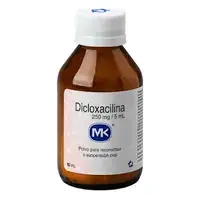 Cloxidin suspensión 250 mg/5 ml, frasco de 80 ml