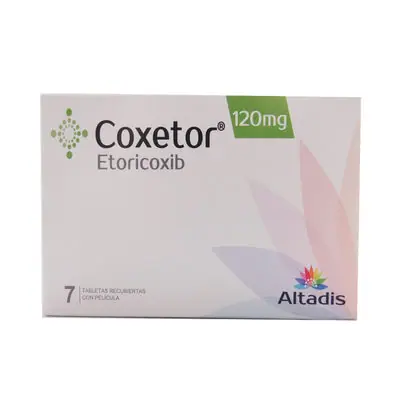 Coxetor 120 mg - tabletas cubiertas - caja x 7 unidades