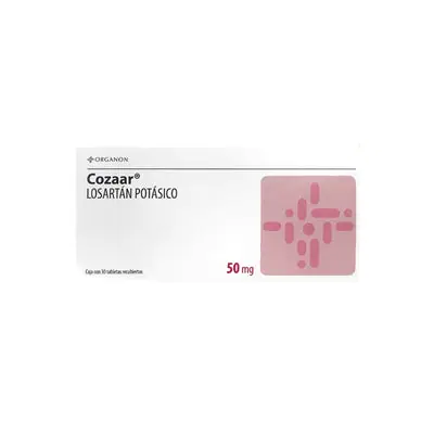 Cozaar 50 mg tabletas, caja con 30 tabletas