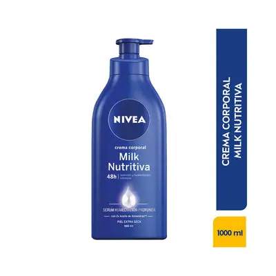 Crema Nivea Body Milk piel extra seca frasco 1 litro