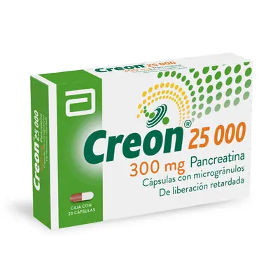 Creon cápsulas 25000 caja x 20 unidades