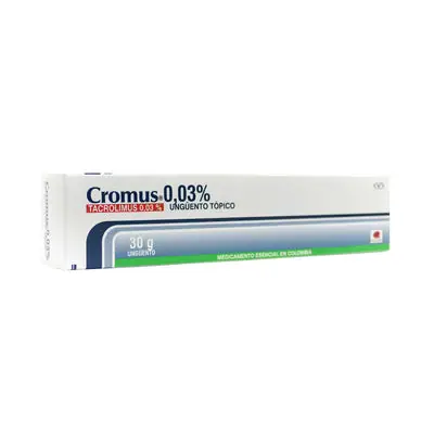Cromus ungüento 0.03%, caja con tubo de 30 g