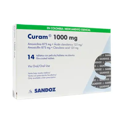 Curam tabletas 1000 mg caja x 14 unidades