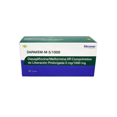 Dapakem-M tabletas LP 5/1000 mg, caja x 60 unidades